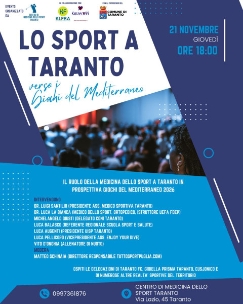 "Lo sport a Taranto - verso i Giochi del Mediterraneo"