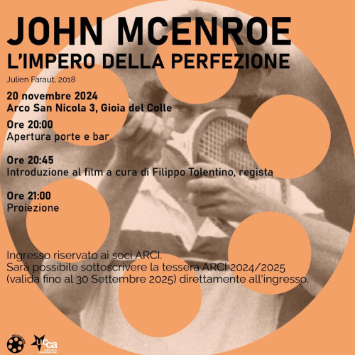 "John McEnroe - L'impero della perfezione" (di Julien Faraut, 2018)