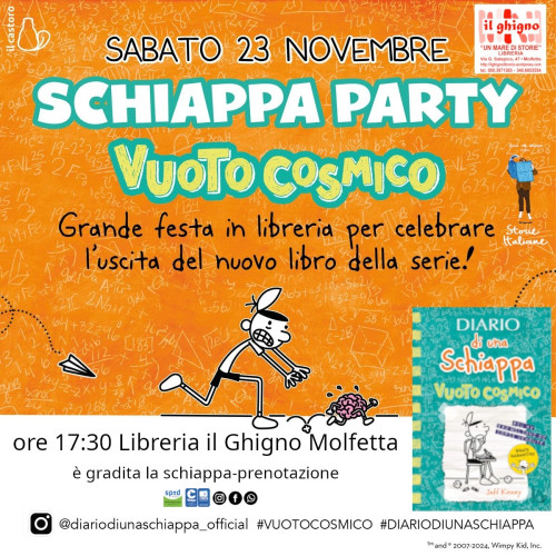 SCHIAPPA PARTY  DIARIO DI UNA SCHIAPPA Sabato 23 novembre alla Libreria Il Ghigno Molfetta