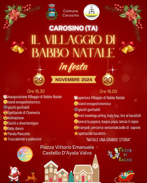 IL VILLAGGIO DI BABBO NATALE in festa