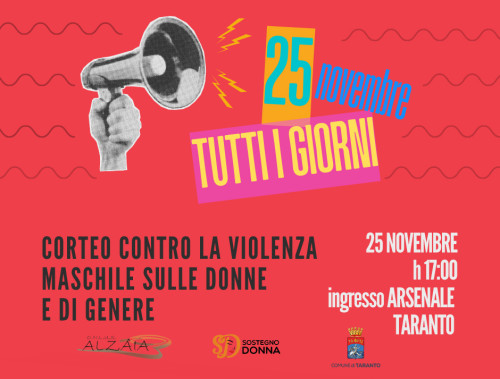 A Taranto il Corteo"25 Novembre Tutti i Giorni"