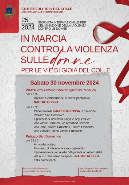 Gioia del Colle in Marcia Contro la Violenza Sulle Donne