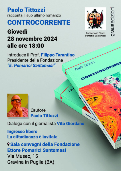 Presentazione del Romanzo CONTROCORRENTE di Paolo Tittozzi