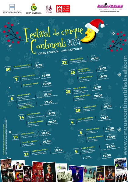 Festival dei Cinque Continenti / Mercatini di Natale di Venosa