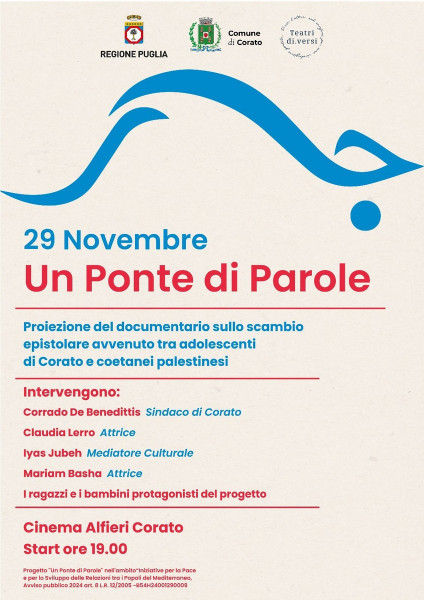 "un Ponte di Parole":  la Presentazione del Progetto Teatrale Che ha Unito Puglia e Palestina Durante la Guerra.