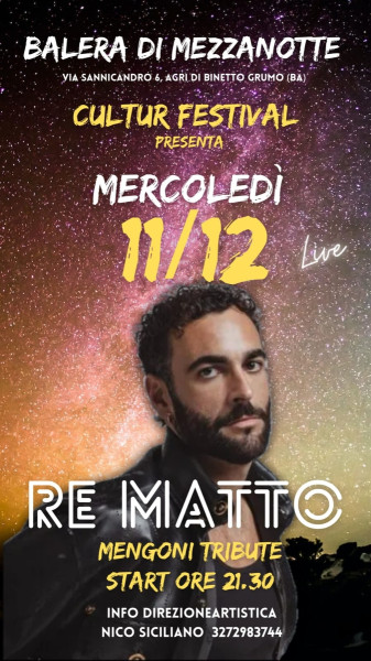 RE MATTO - Tribute Band MARCO MENGONI