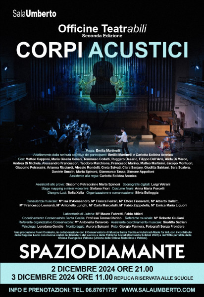 Spettacolo Corpi Acustici allo Spazio Diamante per Officine Teatrabili