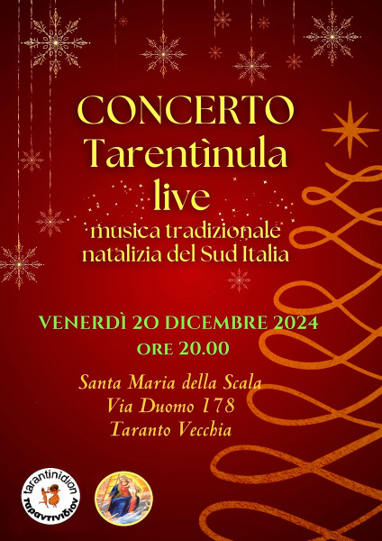 CONCERTO: "TARENTÌNULA LIVE" musica natalizia tradizionale del Sud Italia.