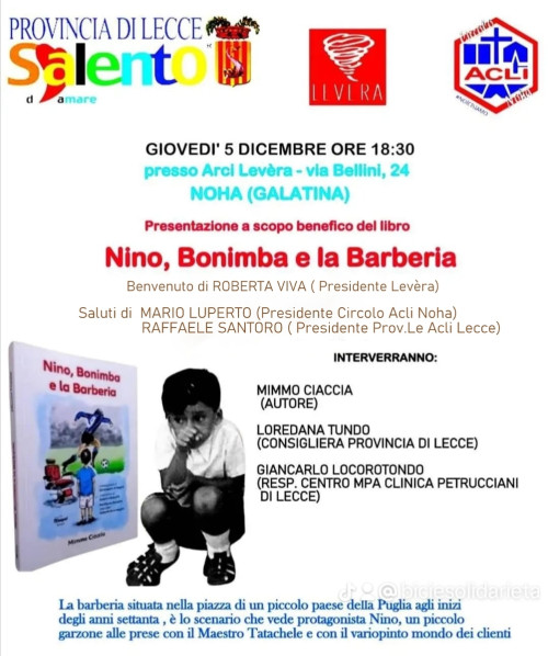 Presentazione del libro NINO, BONIMBA E LA BARBERIA