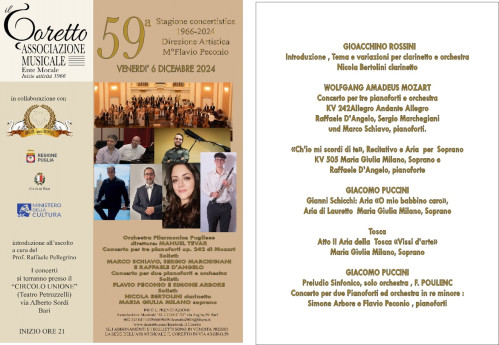 ORCHESTRA FILARMONICA PUGLIESE  DIRETTORE  MANUEL TEVAR - CONCERTO PER TRE PF E ORCHESTRA