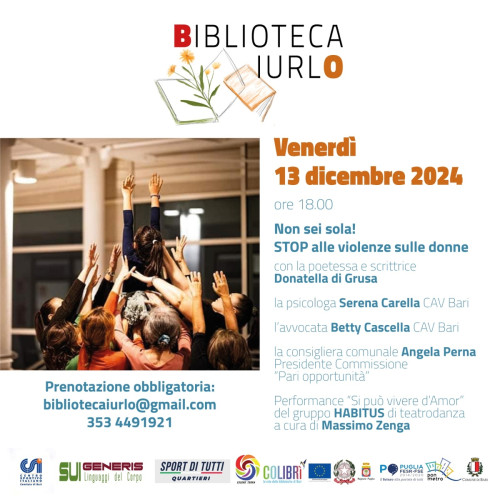 Non sei sola! Stop alla violenza sulle donne