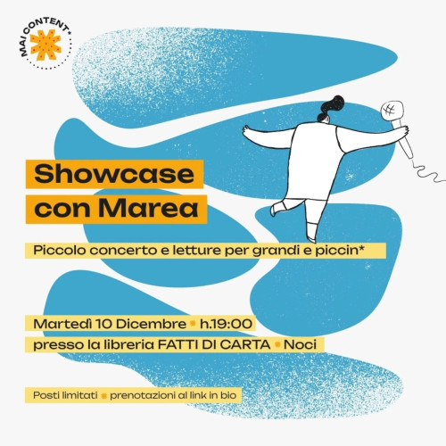 Showcase con MAREA in libreria Fatti di Carta