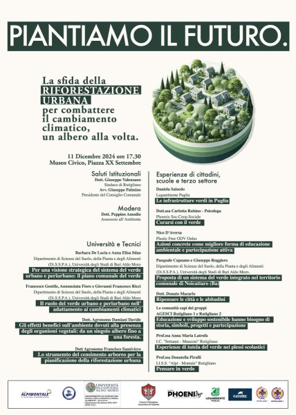 PIANTIAMO IL FUTURO  - La sfida della riforestazione urbana