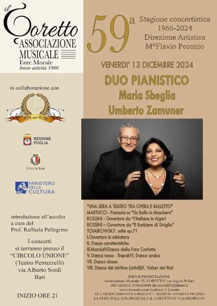 UNA SERA A TEATRO TRA OPERA E BALLETTO DUO PIANISTICO MARIA SBEGLIA - UMBERTO ZAMUNER