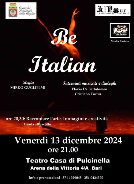 Mirko Guglielmi esalta l’Italia e i suoi artisti con danza, musica e canto