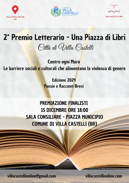 Premio Letterario "Una Piazza di Libri" Città di Villa Castelli - Premiazione Finalisti