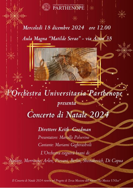 Concerto dell’Orchestra dell’Universita’ Parthenope di Napoli