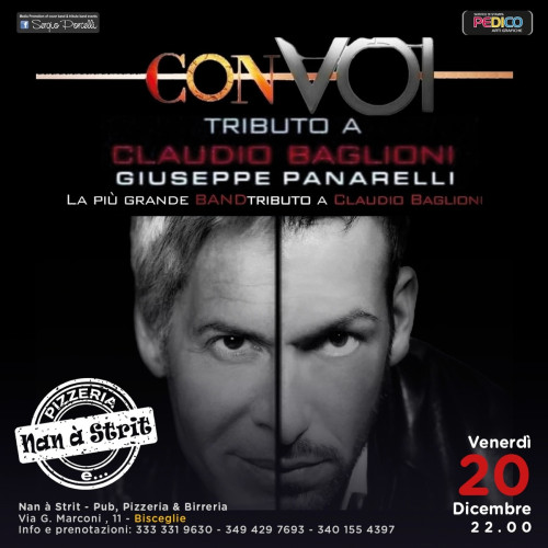 Bisceglie – Con Voi tributo a Claudio Baglioni live a Bisceglie