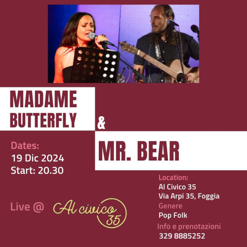 Duo "Madame Butterfly and Mr Bear" in concerto