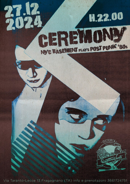 CEREMONY - NYC BASEMENT plays Post Punk '80's