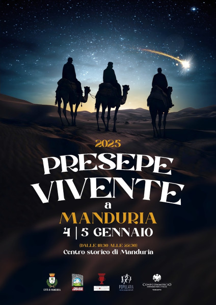 Manduria ospita il PRESEPE VIVENTE DI CRISPIANO, il 4 e 5 gennaio nel Centro Storico