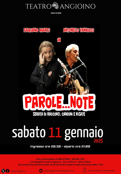 " Parole ... Note" di Fabiano Marti