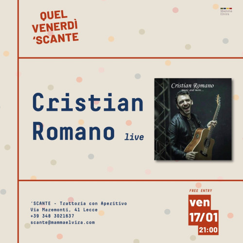 Cristian Romano live per Quel Venerdì 'Scante