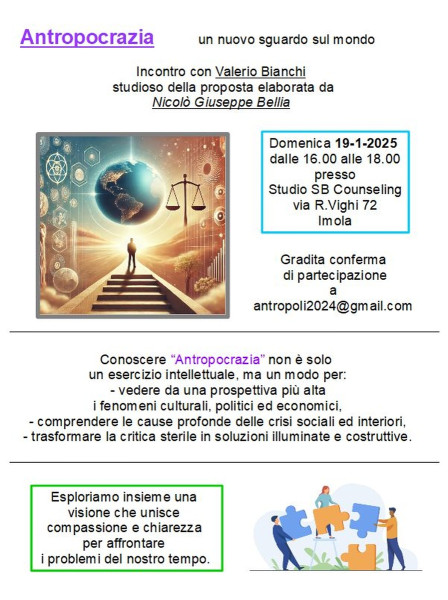 ANTROPOCRAZIA: Un Nuovo sguardo sul Mondo