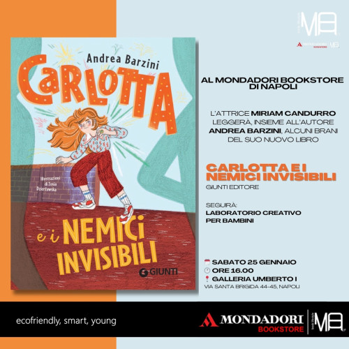 Presentato il libro Carlotta e i nemici invisibili | Parteciperanno Miriam Candurro con Andrea Barzini