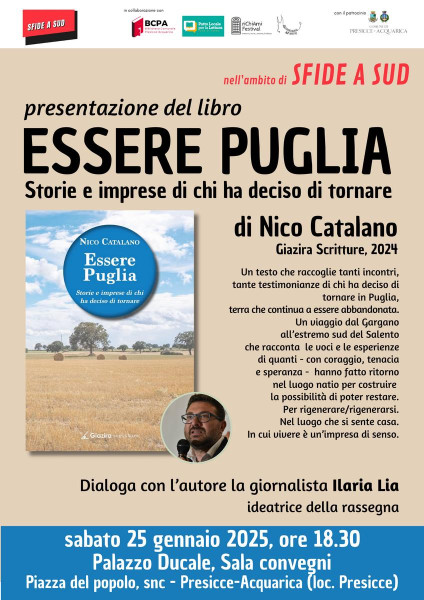 ESSERE PUGLIA. Storie e imprese di chi ha deciso di tornare | presentazione libro