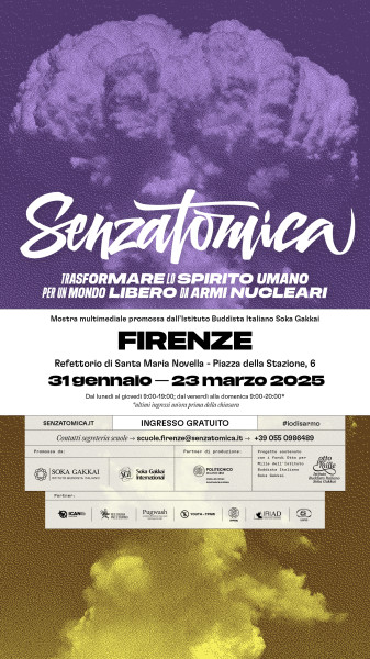 Senzatomica, a Firenze una mostra sul disarmo contro la minaccia delle armi nucleari