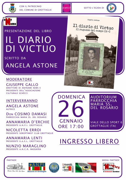 Giornata della Memoria. Presentazione del libro "Il Diario di Victuo"