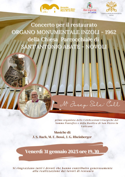 L'organista del Papa in concerto a Novoli