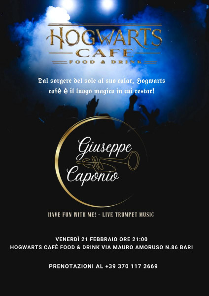 Hogwarts Cafè food & drink - have fun with me - live trumpet music