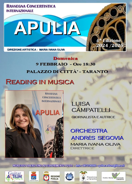 RASSEGNA CONCERTISTICA INTERNAZIONALE APULIA IV EDIZIONE "READING IN MUSICA"