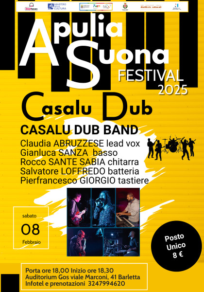 CASALU DUB: Un Viaggio tra Reggae, Dub e Impegno Sociale - Apulia Suona Festival 2025