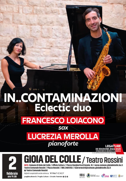 "In...Contaminazioni": l'Eclectic Duo è di Scena con Sax e Piano