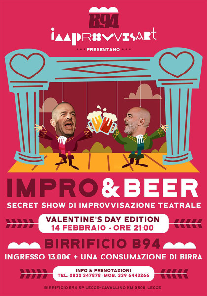 Beer&Impro, secret show di Improvvisazione Teatrale - San Valentino's Edition