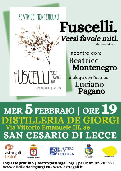 Beatrice Montenegro presenta il suo ultimo libro Fuscelli. Versi favole miti