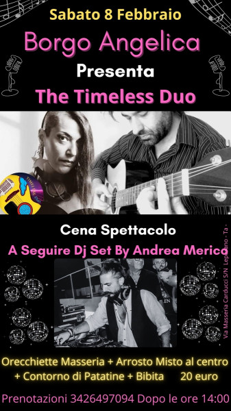 Cena spettacolo The Timeless duo