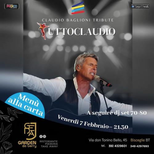 Tutto Claudio - Claudio Baglioni tribute live a Bisceglie