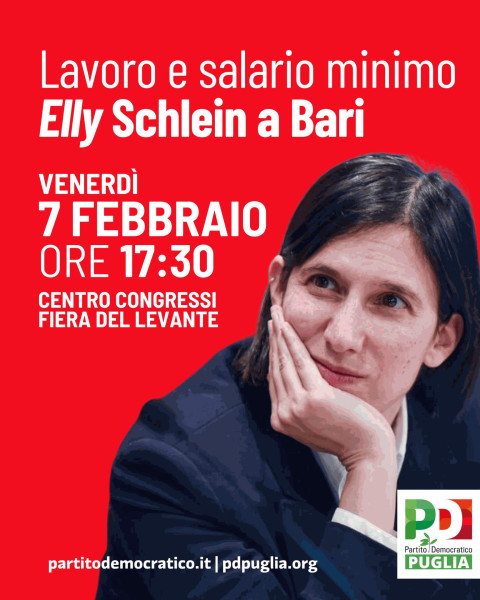 Elly Schlein a Bari