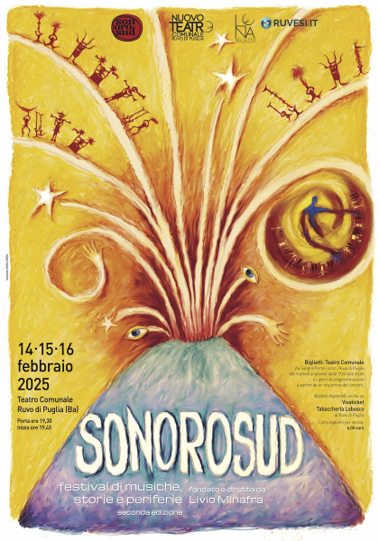 Dall’14 al 16 febbraio al Teatro Comunale di Ruvo di Puglia la seconda edizione del festival Sonoro Sud