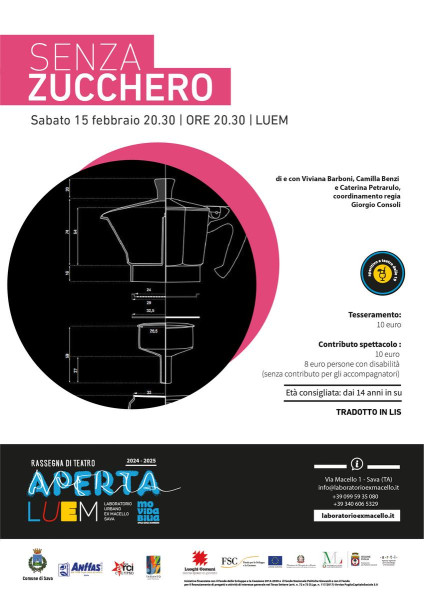 Rassegna teatrale Aperta "SENZA ZUCCHERO"