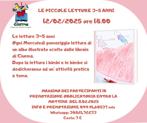 LE PICCOLE LETTURE 3-5 ANNI