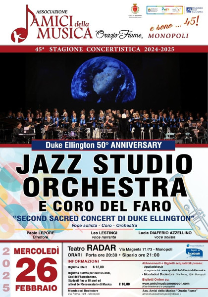 Jazz Studio Orchestra omaggio a Duke Ellington