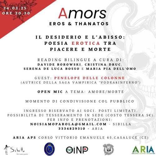 Amors: eros e thanatos: reading di poesia multilinguistico e open mic a tema