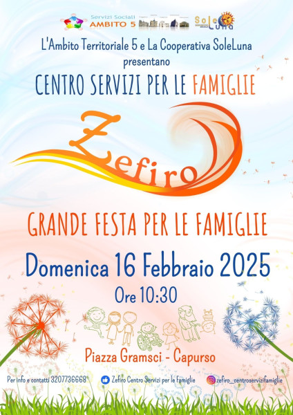 "Zefiro" soffia su Capurso: una festa per le famiglie