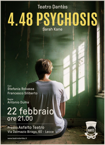 Teatro Dantès in scena con "4.48 Psychosis" di Sarah Kane