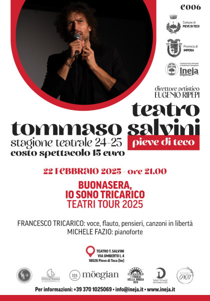 Francesco Tricarico in Concerto al Teatro Salvini di Pieve di Teco